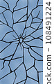 Vertical blue background image of broken glass 108491224