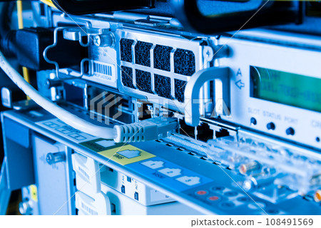 detail of control data switch board 108491569