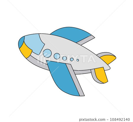 Airplane children vector doodle Template for Books Airplane children vector doodle Template for Books 108492140