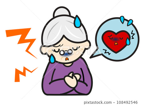 grandma having a heart attack 108492546