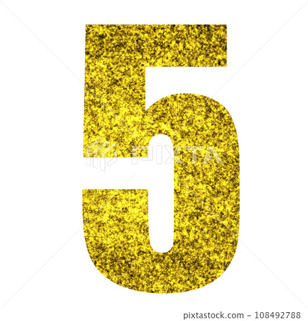 Golden number glitter - Stock Illustration [108492788] - PIXTA