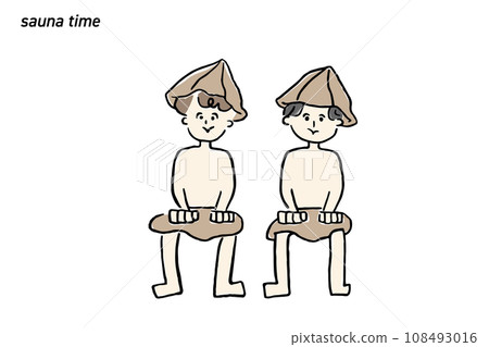 A man quietly enjoying a sauna 108493016