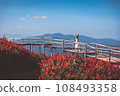 Traveler asian woman travel in flower garden at Chiang Mai Thailand 108493358
