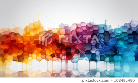 由彩色塑膠塊組成的幾何背景 由彩色塑膠塊組成的幾何背景 108493490