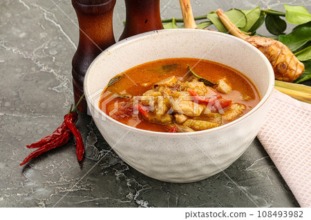 Thai traditional Tom Yum with chicken 108493982