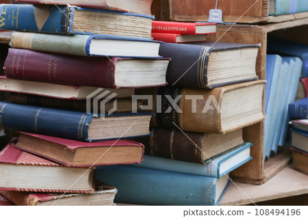 stacked books old books old books 108494196