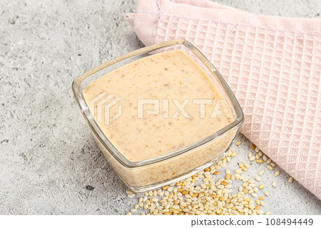 Sesame sauce in the bowl 108494449