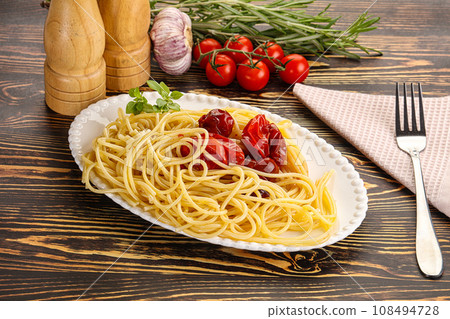 Italian pasta spaghetti with tomato Italian pasta spaghetti with tomato 108494728