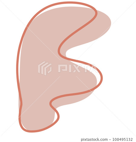 Orange Abstract Shape Art illustration Abstract Element Orange Abstract Shape Art illustration Abstract Element 108495132
