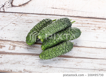 Fresh natural organic cucumbers heap 108495730