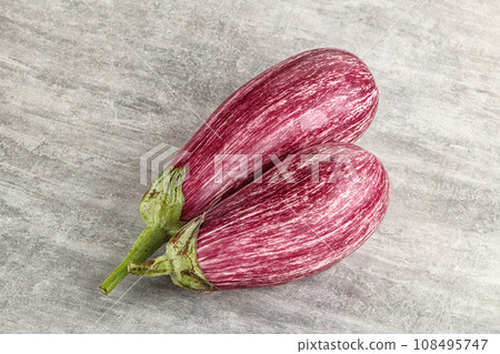 Ripe purple graffiti eggplant for cooking 108495747