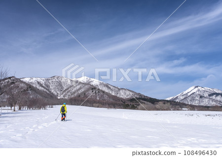 Image of snowshoe trekking Hiruzen Kogen Image of snowshoe trekking Hiruzen Kogen 108496430