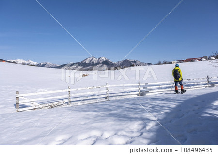 Image of snowshoe trekking Hiruzen Kogen 108496435