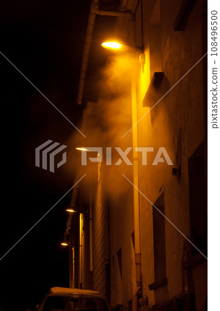 Street lamps in the fog. Street lamps in the fog. 108496500