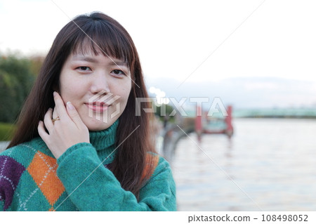 [Women's Photography] Women Portrait Beauty Beauty Smile Worries 108498052