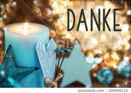 Text Danke, Means Thanks, Christmas Background, Festive Winter Decor Text Danke, Means Thanks, Christmas Background, Festive Winter Decor 108498226