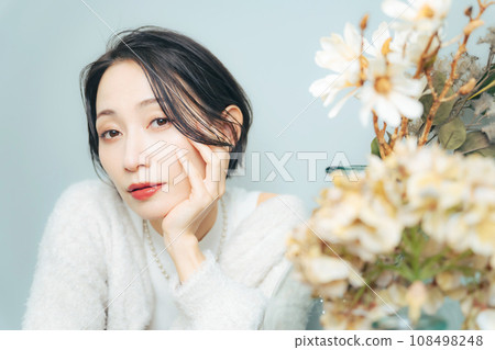 Beauty portrait of middle-aged women, skin care, cosmetics 108498248