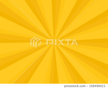 Concentrated line with dot pattern, yellow Concentrated line with dot pattern, yellow 108498421
