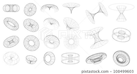 Y2k, Rave, Retrofuturistic conceptual elements. Acid Y2K geometric shapes, vaporwave elements from the 90s, 80s, 00s.3D Vector graphics 108499603