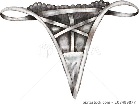 Watercolor lace lingerie. Hand draw underwear. Fashion illustration 108499877