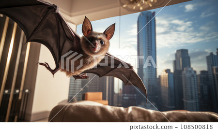 Exotic Madagascar bat in a modern apartment, a captivating reminder of the wonders of biodiversity Exotic Madagascar bat in a modern apartment, a captivating reminder of the wonders of biodiversity 108500818