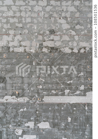 Random texture cement wall with the brick pattern. Random texture cement wall with the brick pattern. 108501536
