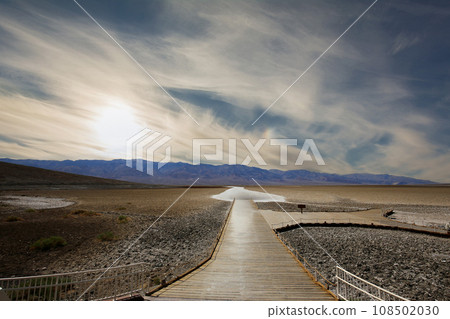 Badwater viewpoint, death valley, california, usa Badwater viewpoint, death valley, california, usa 108502030