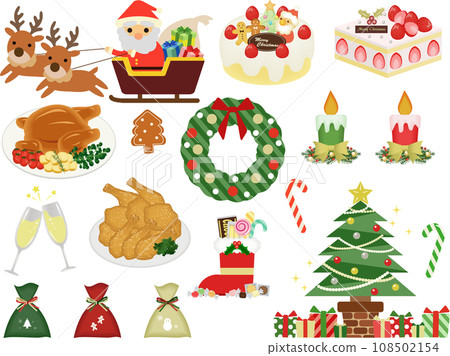 Christmas illustration set 108502154