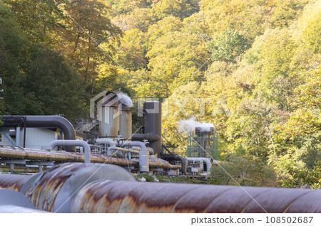 Geothermal power plant steam piping 108502687