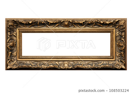 Old vintage picture frame, isolated on white background 108503224