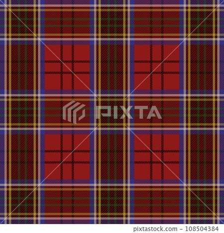 Tartan plaid red fabric vector image 108504384