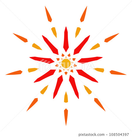 The sun symbol icon global warming vector image 108504397