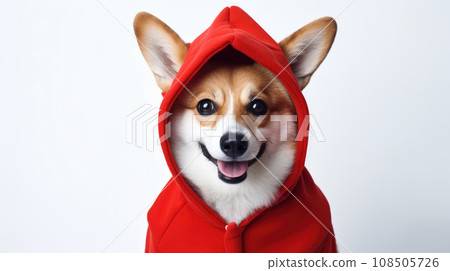 Corgi captured against a pure white background. 108505726