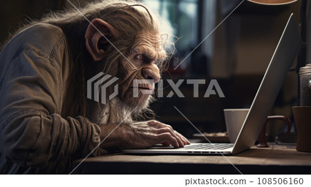 Digital negativity A troll's online presence, embodying abstraction and mockery, revealing the challenges of online interactions Digital negativity A troll's online presence, embodying abstraction and mockery, revealing the challenges of online interactions 108506160