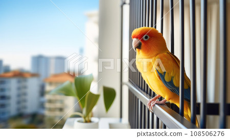 Lovebird parrot, a colorful and affectionate companion 108506276