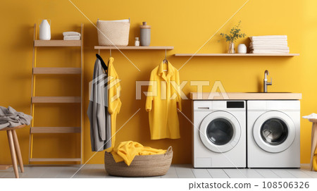 Efficient laundry space in a small apartment 108506326