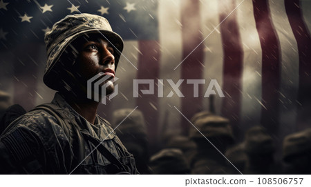Proudly celebrating Veterans Day, a symbol of sacrifice and bravery. Proudly celebrating Veterans Day, a symbol of sacrifice and bravery. 108506757