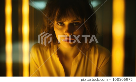 Emotional cinematic scene of a woman battling depression, shedding light on mental health struggles Emotional cinematic scene of a woman battling depression, shedding light on mental health struggles 108506975