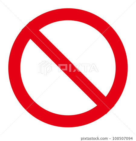 Red prohibition mark Red prohibition mark 108507094