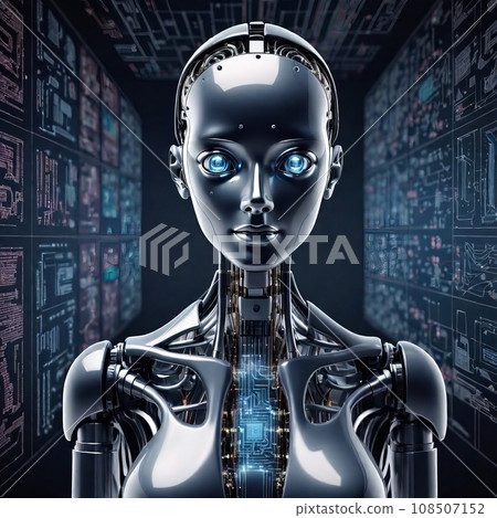 Humanoid female robot with artificial intelligence 108507152