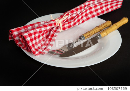Picnic Table Cloth, Checkered Napkin, Red White Tablecloth, Kitchen Towel, Restaurant Dishcloth 108507569