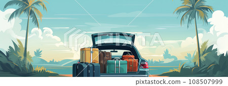 Traveling by car to the sea or ocean coastline Traveling by car to the sea or ocean coastline 108507999