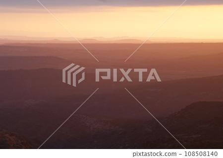 Sunset in the Natural Park of the Mountains and Canyons of Guara. Sunset in the Natural Park of the Mountains and Canyons of Guara. 108508140