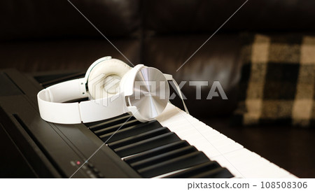 Headphones on Digital Piano Headphones on Digital Piano 108508306
