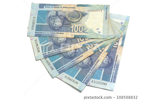 South African money 100 rand banknotes 108508832