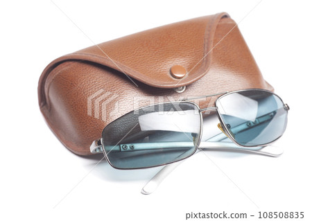 sunglasses and case isolated on white 108508835