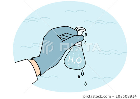 Researcher hold tube with water sample 108508914