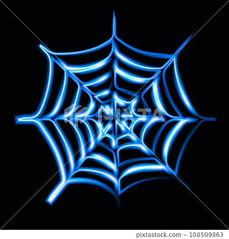 Vector isolated illustration of web with neon effect. 108509863