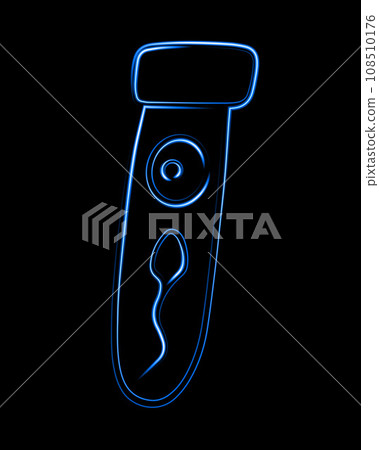 In vitro fertilization. Artificial insemination. Freezing of eggs and sperm. Fertilization process. Vector isolated illustration of sperm and egg in a test tube. 108510176