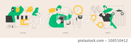 Public protest abstract concept vector illustrations. 108510412